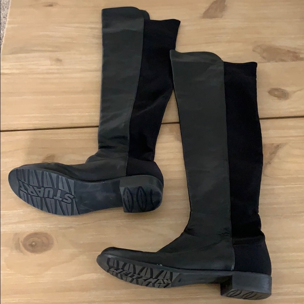Stuart Weitzman OTK black boot